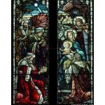 Stained Glass Inc. - Religious Stained Glass - Richly Colored Nativity Panel #3906