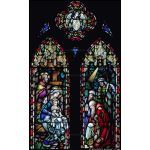 Stained Glass Inc. - Religious Stained Glass - Kneeling in Adoration Panel #4452