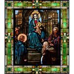 Stained Glass Inc. - Religious Stained Glass - Worshiping the Babe Panel #12791