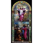 Stained Glass Inc. - Religious Stained Glass - Ascension Colorful Panel #1157