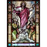 Stained Glass Inc. - Religious Stained Glass - Glorious Ascension Panel #1230