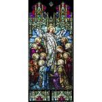 Stained Glass Inc. - Religious Stained Glass - The Lord's Ascension unto Heaven Panel #1427