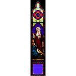 Stained Glass Inc. - Religious Stained Glass - The Lord Blessing the Children Panel #5145