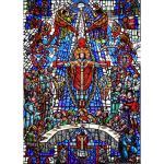 Stained Glass Inc. - Religious Stained Glass - Communion with Jesus Panel #3725
