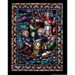 Stained Glass Inc. - Religious Stained Glass - Boat and Storm Panel #2114
