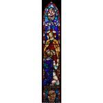 Stained Glass Inc. - Religious Stained Glass - Healing the Blind Man Panel #4630
