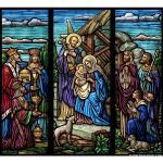 Stained Glass Inc. - Religious Stained Glass - The Nativity of Jesus Panel #3570