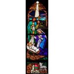 Stained Glass Inc. - Religious Stained Glass - Swaddling the King Panel #3410