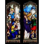 Stained Glass Inc. - Religious Stained Glass - The Face of Jesus Panel #13801