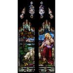Stained Glass Inc. - Religious Stained Glass - The Loving Shepherd Panel #1338