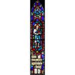 Stained Glass Inc. - Religious Stained Glass - A Little Child shall Lead Them Panel #5172
