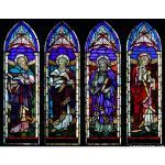 Stained Glass Inc. - Religious Stained Glass - Matthew, Mark, Luke, and John Panel #4887