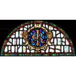 Stained Glass Inc. - Religious Stained Glass - Symbolic Transom Panel #2296