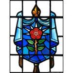 Stained Glass Inc. - Religious Stained Glass - The Rosa Mystica Panel #3640