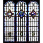 Stained Glass Inc. - Religious Stained Glass - Arched Windows Panel #3805