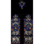 Stained Glass Inc. - Religious Stained Glass - Crown, Sun and Moon Panel #1442