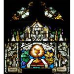 Stained Glass Inc. - Religious Stained Glass - The Chalice of the Holy Spirit Panel #5177