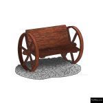 The 4 Kids - Wagon Wheel Bench