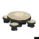 The 4 Kids - Woodland Table and Stool Set