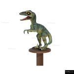 The 4 Kids - Baby Deinonychus Post Topper