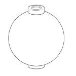 East Coast Lightning Equipment, Inc. - Glass Ball Milk White, Decorative Glass Ball