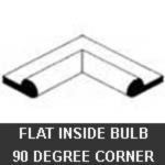 Hanna Rubber Company - Flat Inside Bulb 90 Degree Corner Rubber Gate Seal