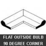 Hanna Rubber Company - Flat Outside Bulb 90 Degree Corner Rubber Gate Seal