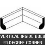 Hanna Rubber Company - Vertical Inside Bulb 90 Degree Corner Rubber Gate Seal