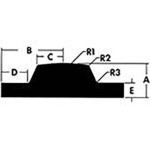 Hanna Rubber Company - Style 4 - Center Dome Rubber Gate Seal