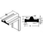 Hanna Rubber Company - Style 1 - Vertical 90 Degree Corner Rubber Gate Seal