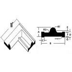 Hanna Rubber Company - Style 1 - Transitional to a Flat Inside Bulb 90 Degree Corner Rubber Gate Seal