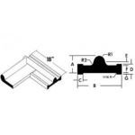 Hanna Rubber Company - Style 1 - Transitional to a Flat Outside Bulb 90 Degree Corner Rubber Gate Seal