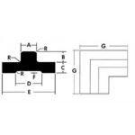 Hanna Rubber Company - Style 2 - Flat 90 Degree Corner Rubber Gate Seal