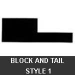 Hanna Rubber Company - Block and Tail Style 1 Rubber Gate Seal