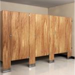 Flush Metal Partitions, LLC - Flushart Plastic Laminate Floor Anchored Bathroom Partitions