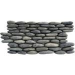 Coverall Stone - Black Stacked Pebble Tile