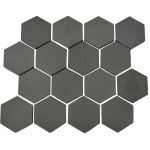 Coverall Stone - Hexagon 3" Basalt Mosaic Tile