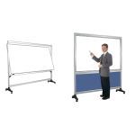 Magnatag Visible Systems - RollAround™ Horizontal Pivoting Whiteboard Stand With 2-Sided Magnetic Dry-Erase Whiteboards
