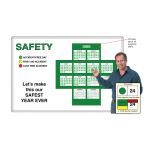 Magnatag Visible Systems - Magnetic 365-Day Accident Tracking SafetyCross® Whiteboard
