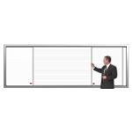 Magnatag Visible Systems - PlanView® Two-Track SlidePanel™ Wall Cabinet With Selected Magnetic Dry-Erase Sliding Whiteboards