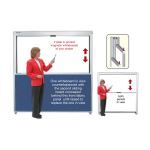 Magnatag Visible Systems - HighRizer™ Vertical Slide-Panel Cabinet With 2 Magnetic Steel Whiteboards. 2 Styles: One Hidden