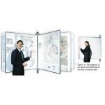 Magnatag Visible Systems - SwingView® Magnetic Write-on MapCenter™ with 2-sided Hinged Steel Whiteboard System Panels