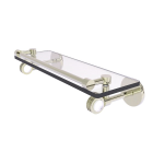 Allied Brass - Clearview Collection 16 Inch Glass Shelf with Gallery Rail - Polished Nickel