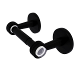 Allied Brass - Clearview Collection Two Post Toilet Tissue Holder - Matte Black