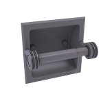 Allied Brass - Continental Collection Recessed Toilet Tissue Holder - Matte Gray