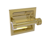 Allied Brass - Continental Collection Recessed Toilet Tissue Holder - Unlacquered Brass
