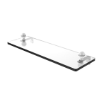 Allied Brass - Mambo Collection Glass Vanity Shelf with Beveled Edges - Matte White