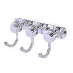 Allied Brass - Mercury Collection 3 Position Multi Hook with Smooth Accent - Polished Chrome