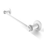 Allied Brass - Mercury Collection Towel Bar with Smooth Accent - Matte White