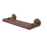 Allied Brass - Monte Carlo Collection Solid IPE Ironwood Shelf with Gallery Rail - Antique Brass